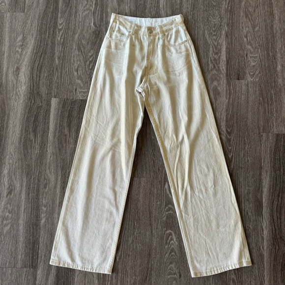 Zara White & Gold iridescent Jeans - Picture 7 of 8